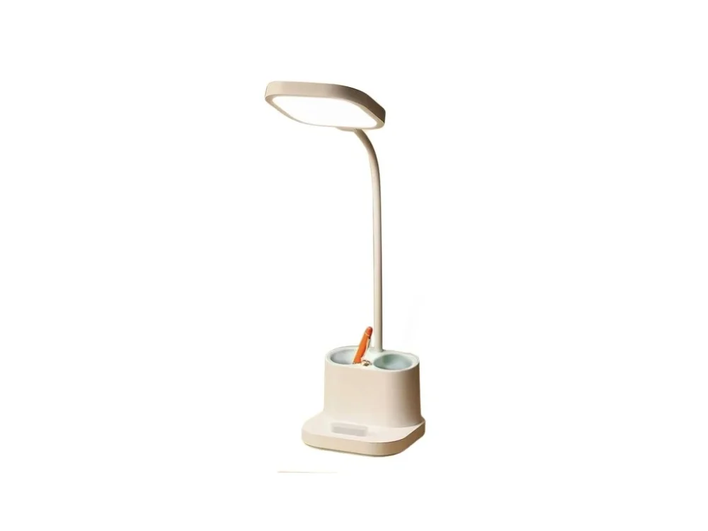 Platinet stolní LED lampa 5W, integrovaná baterie 2400mAh, USB port, bílá Originální