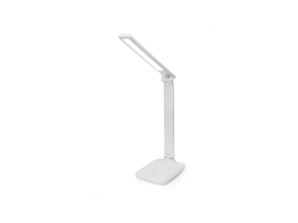 Platinet stolní LED lampa Remus 5W stmívatelná, dotykové ovládání, bezdrátové nabíjení, USB port, bílá Finální Výprodej
