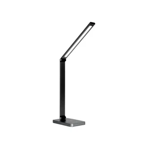 Platinet stolní LED lampa 10W stmívatelná, dotykové ovládání, bezdrátové nabíjení, USB port, černá Super Cena