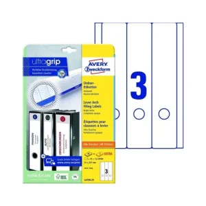 Akční Nabídka Etikety na pořadače, bílé, 61 x 297 mm, 90 ks