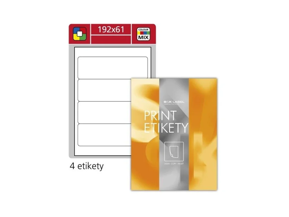 Etikety na pořadače, mix barev, 192 x 61mm, 400 ks Aktuální