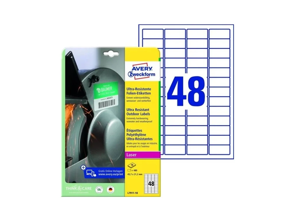 Akce Ultra odolné etikety, 45,7 x 21,2 mm, 480 ks
