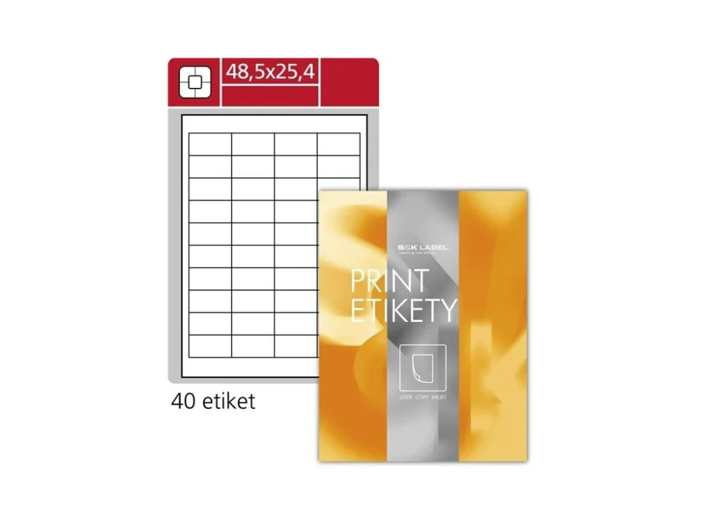 Autentický Snímatelné etikety, bílé, 48,5 x 25,4 mm, 4000 ks