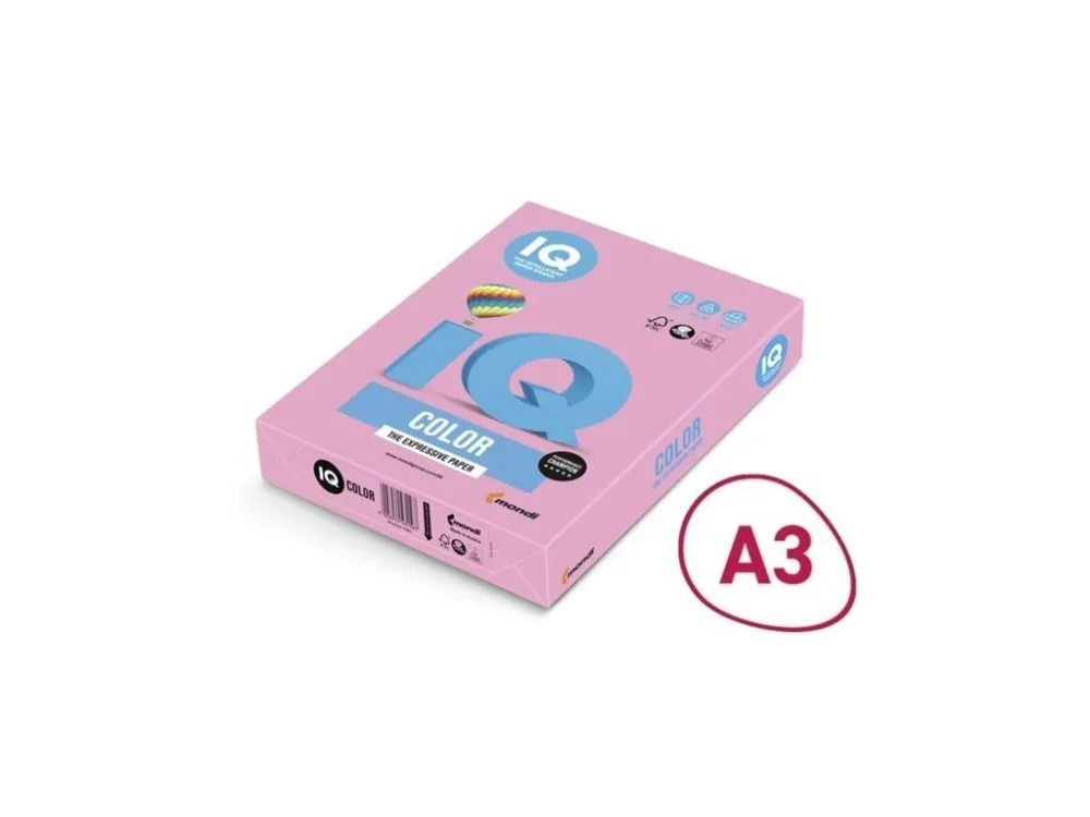 Barevný papír IQ A3-PI25, růžová, 80g/m2, 500 listů Rychlé Dodání