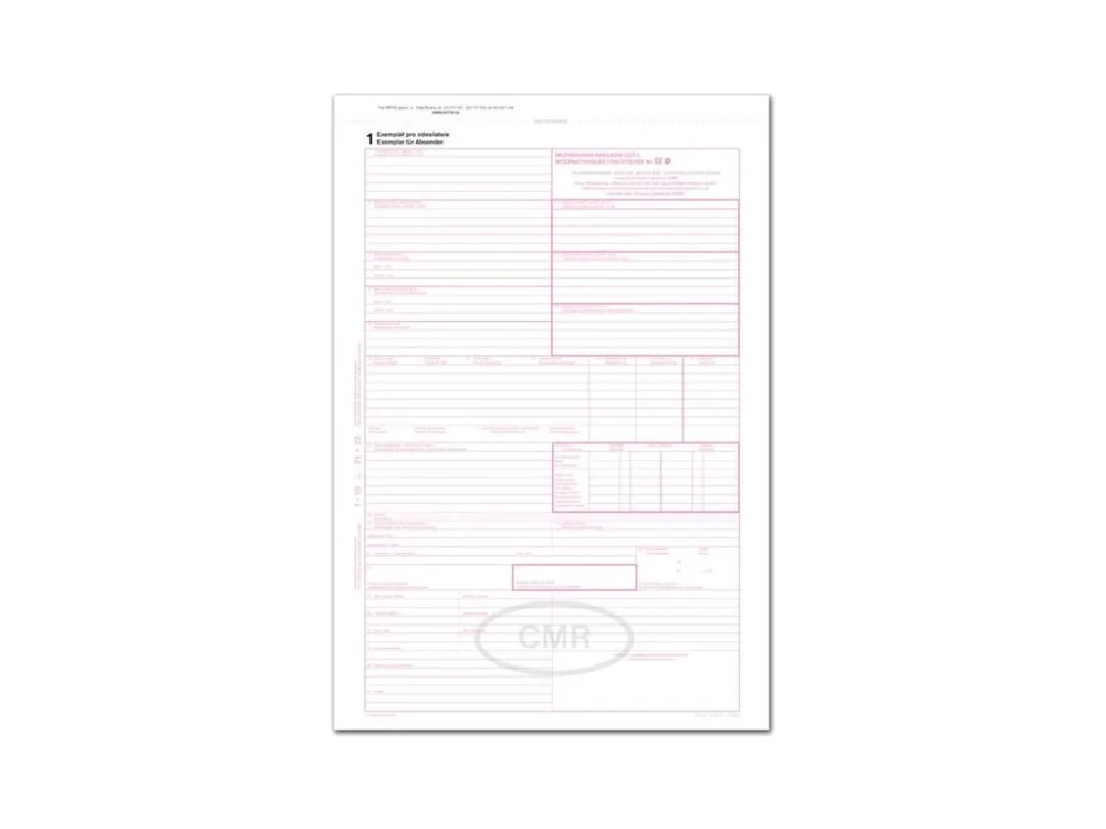 Autentický Mezinárodní nákladní list,CMR,ČJ/NJ,číslovaný,25b.