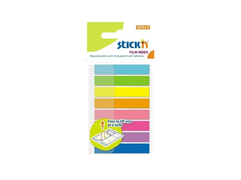 Záložky Stick’n by Hopax POP-UP, 8×45 mm, 8 barev Jen Po Omezenou Doba