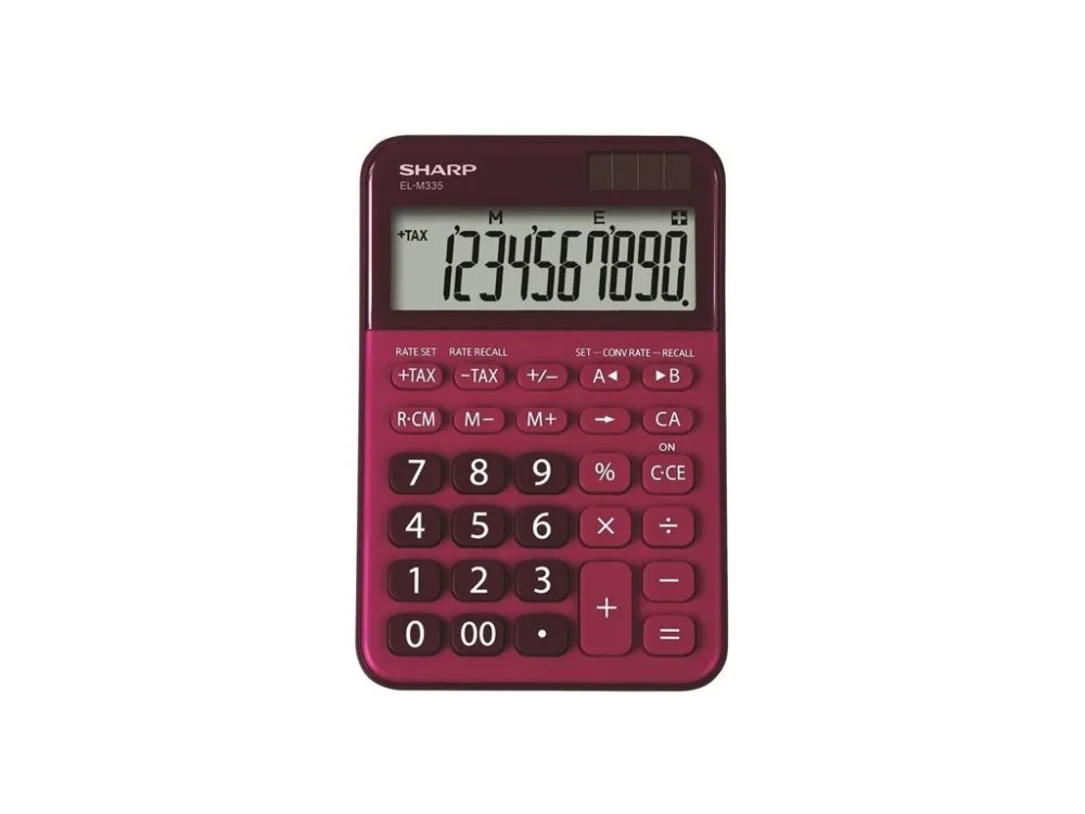 Stolní kalkulačka Sharp ELM335BRD, červená Akce