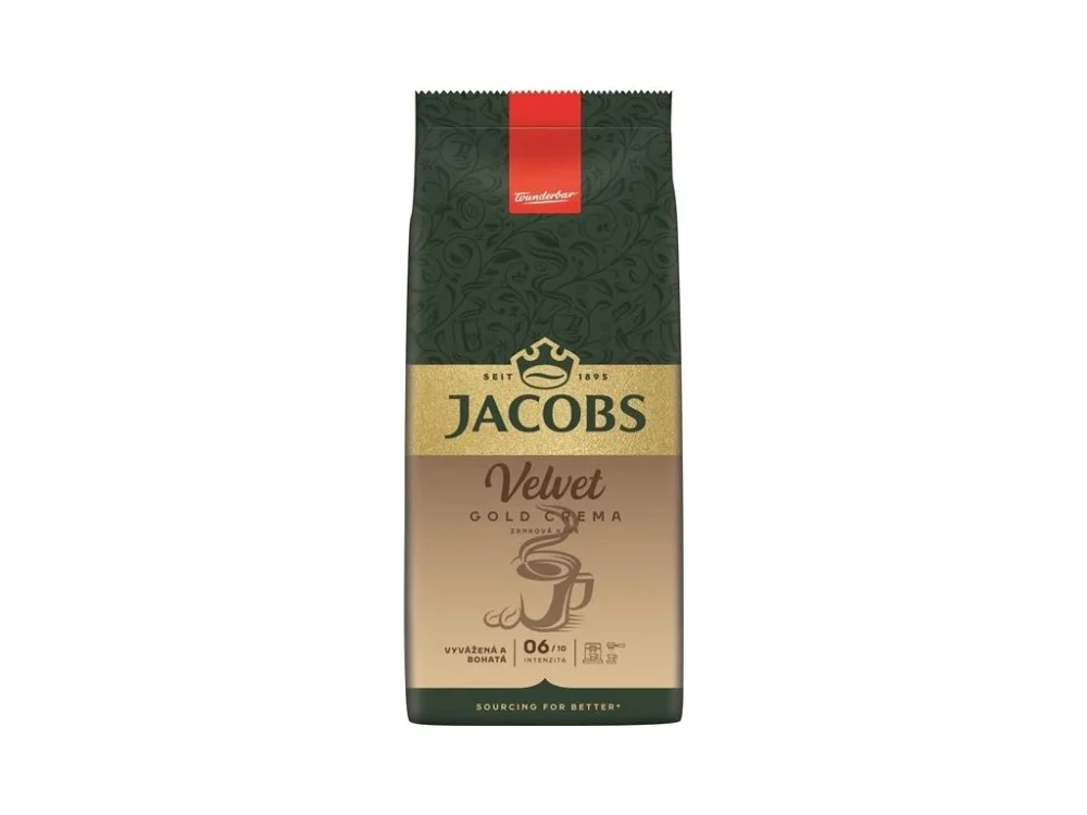 Autentický Zrnková káva Jacobs - Velvet Gold Crema, 1 kg