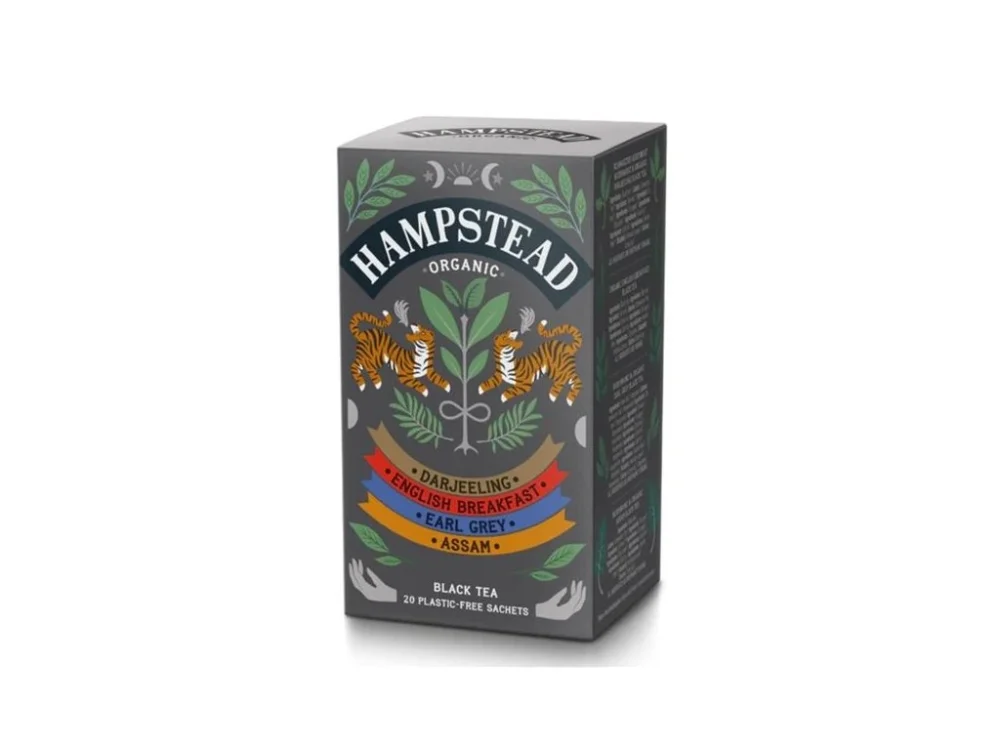Autentický Kolekce černých čajů Hampstead Tea - bio, 20 ks