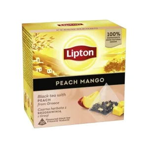 Černý čaj Lipton - pyramidy,broskve/mango,20x 1,7g Vrácení Zdarma