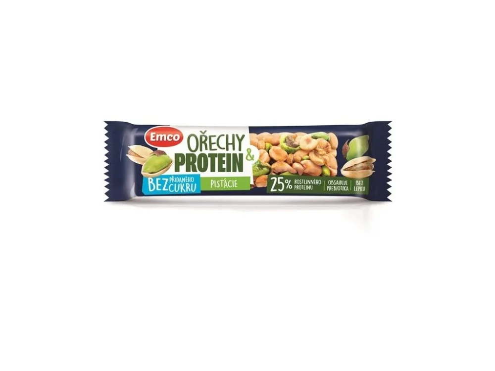 Výprodej Tyčinka Emco - ořech amp; protein, pistácie, 35 g