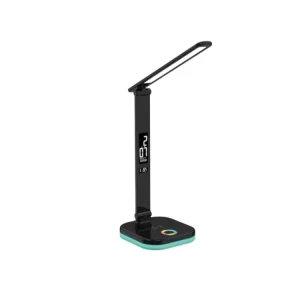 Výhodná Nabídka Platinet PDL711RGBB stolní LED lampa stmívatelná, bezdrátové nabíjení, hodiny, černá