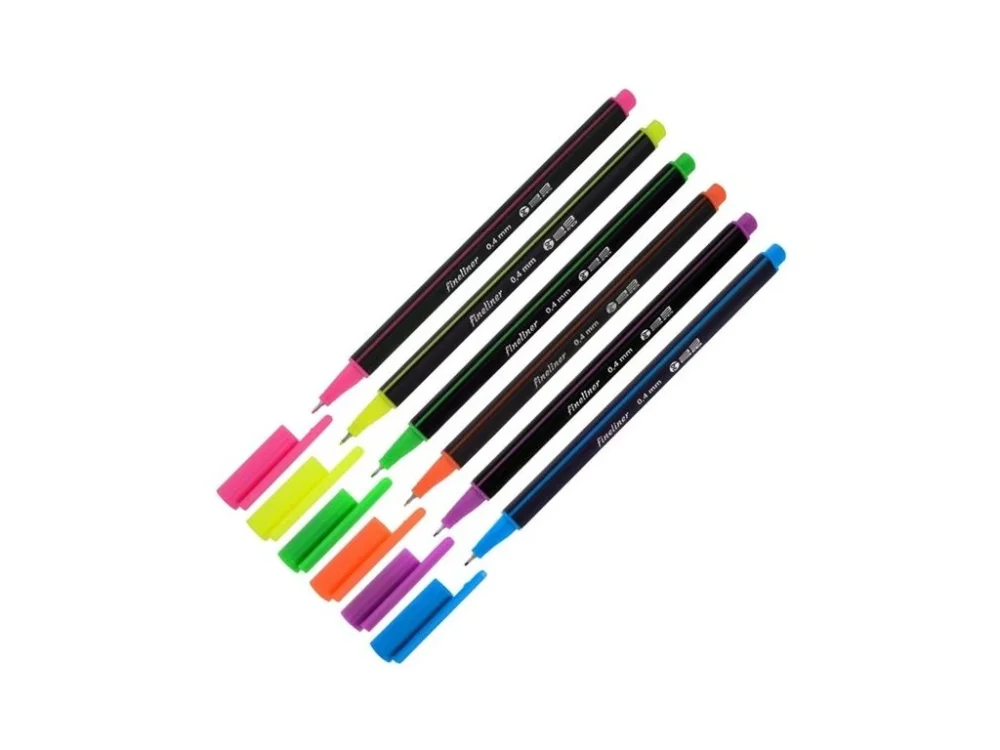 Liner MemoBe - 0,4 mm, sada 6 neonových barev Tovární Cena