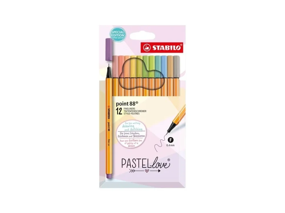 Liner STABILO point 88 Pastellove, sada 12 barev Časově Omezené