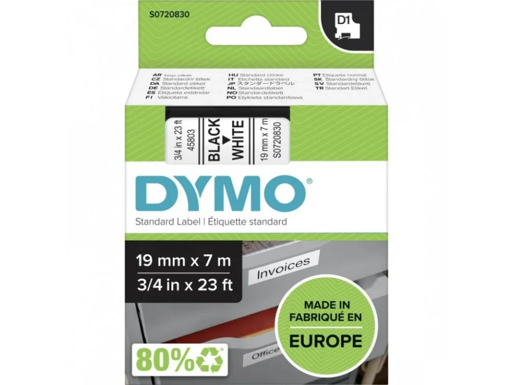 Nová Kolekce Páska Dymo D1 – 19 mm × 7 m, různé barvy