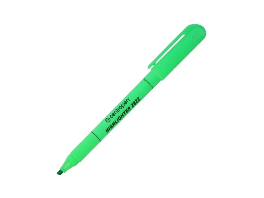 Zvýrazňovač Centropen 2822, zelený Nová Kolekce