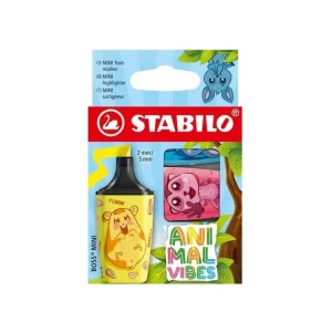 Zvýrazňovač STABILO Boss – Mini Animal Vibes, 3 barvy Objednat Nyní
