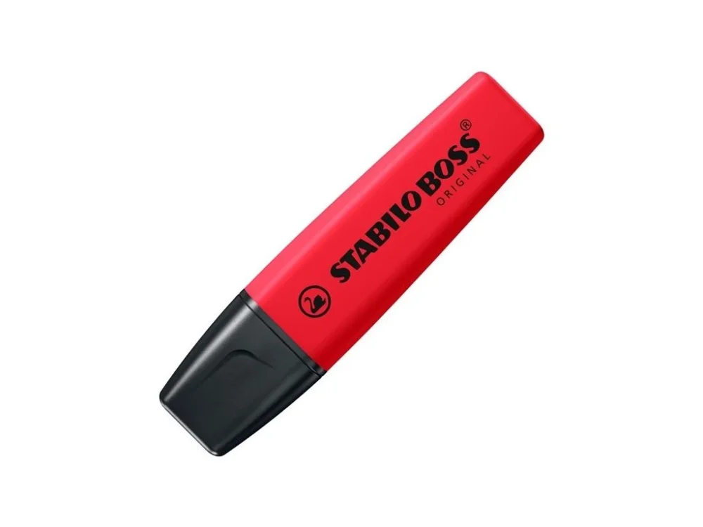 Zvýrazňovač STABILO BOSS ORIGINAL REALRED, červený Akce
