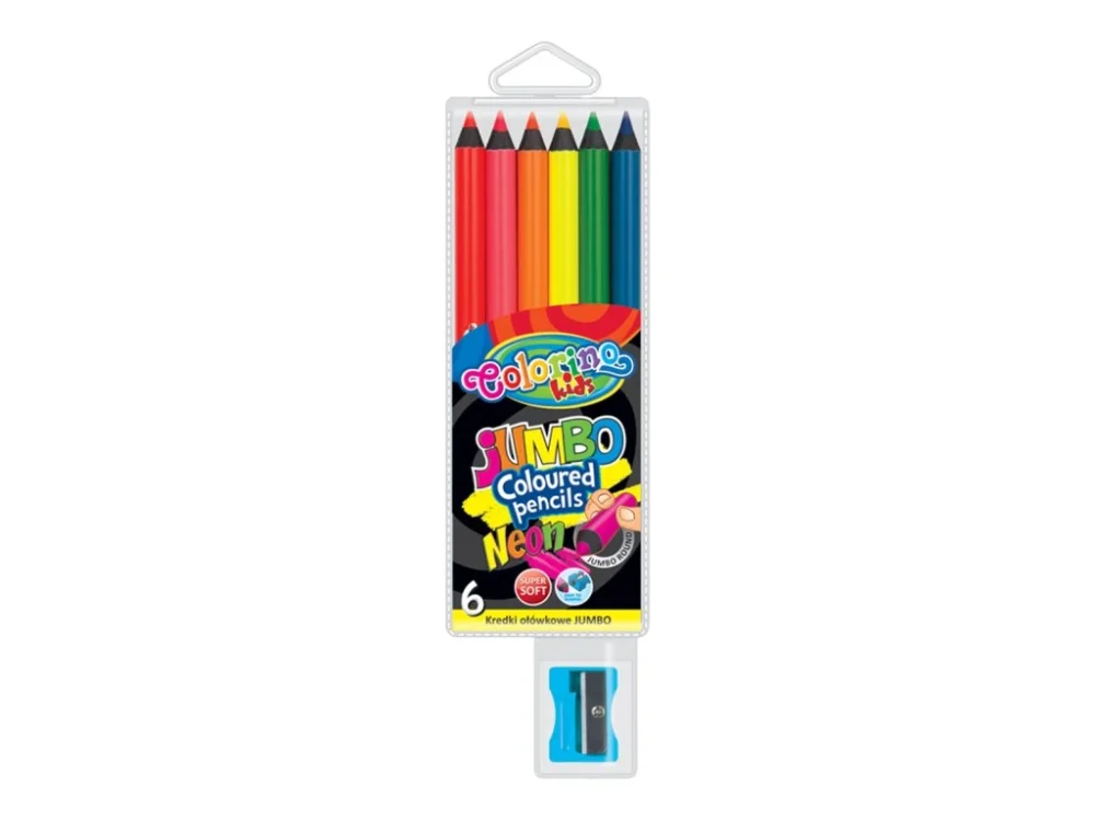 Colorino, kulaté neonové JUMBO pastelky, 6 barev Jen Po Omezenou Doba