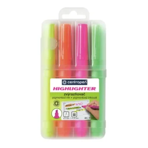 Zvýrazňovač Centropen HIGHLIGHTER 8552 / sada 4 ks Oblíbený