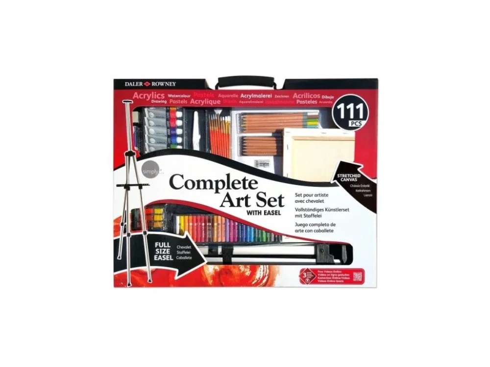 Přímo Od Výrobce Daler Rowney, výtvarný set se stojanem, Complete Art Set