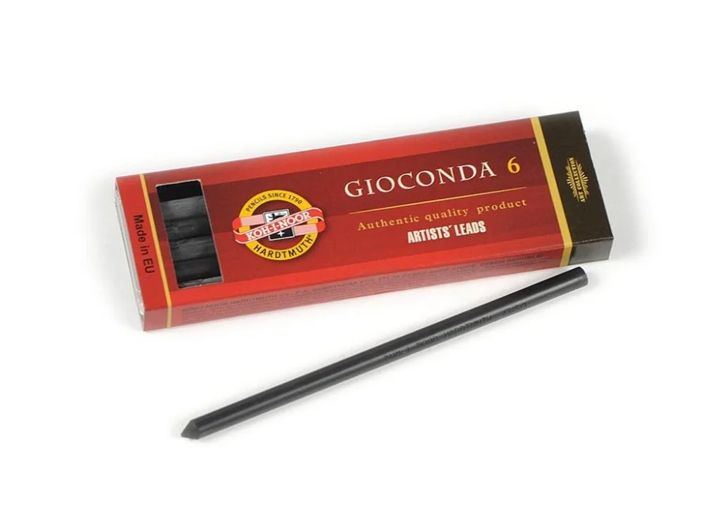 Autentický Koh-i-noor, černá kreslířská křída GIOCONDA 6, 4345
