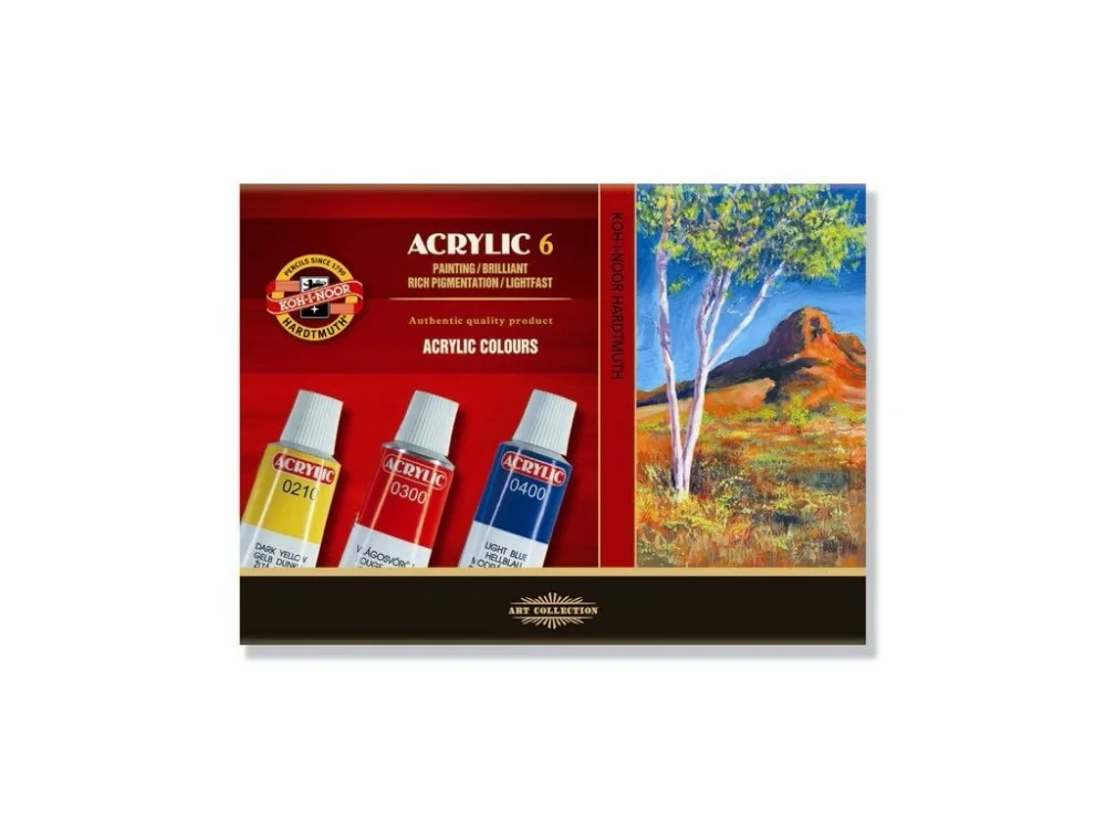 Aktuální Koh-i-noor, akrylová barva souprava 6x16 ml