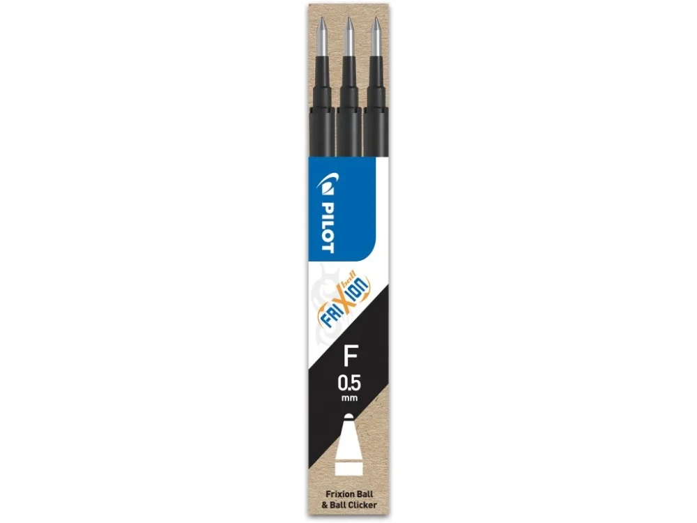 Levný Pilot, náplň pro přepisovatelný roller FriXion Clicker hrot F 0,5 mm, 3 ks