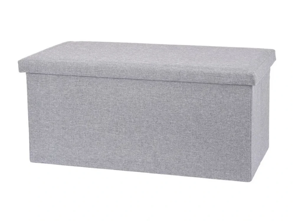 Objednat Nyní HOMESTYLING Taburet / podsedák s úložným prostorem 76 x 40 cm světle šedá