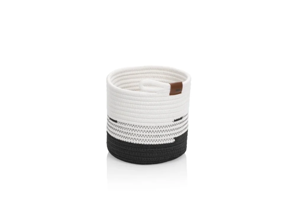 KELA Košík Hedda 18 cm směs bavlna/polyester bílo-černá Akce