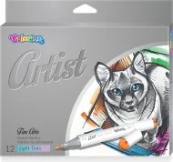 Artist fixy, trojhr., oboustr.,pastel.12 barev Artist skicovací fixy oboustranné Objednat Nyní