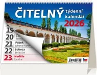 Čitelný týdenní kalendář stolní 2026 Vrácení Zdarma