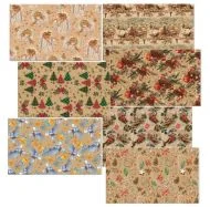 Balící papír NATUR 2 archy 100x70 vánoční mix Koupit Online