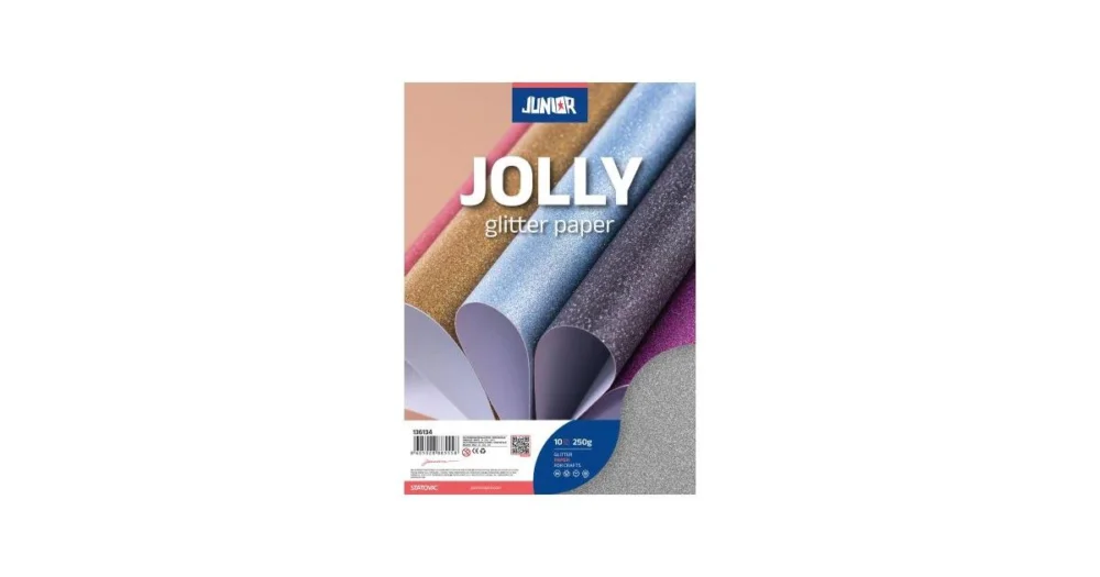 Papír glitrovýA4/ 250g stříbrný 10 ks136138 Zlevněný