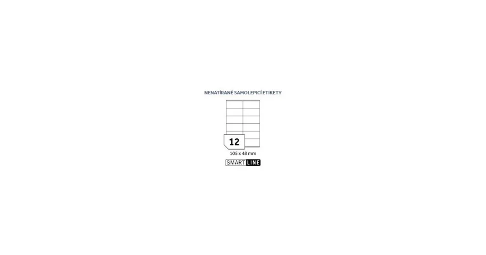 Originální Etikety EUROLABELS105x48 mm, bílé, 12ks/arch, 100 archů, samolepící