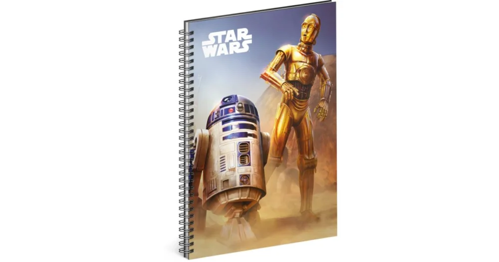 Blok spirálový Star Wars – Droid, A5/60 listů, linkovaný A-4304 Nízká Cena