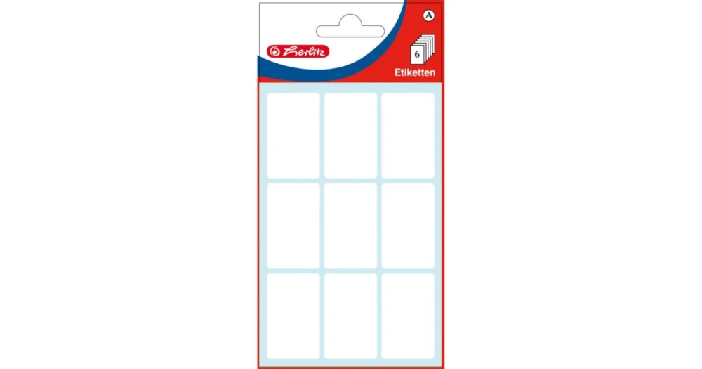 A-Etikety HERLITZ kancelářské bílé - 40x55mm / 24ks / 6 archů11296621 Zlevněný