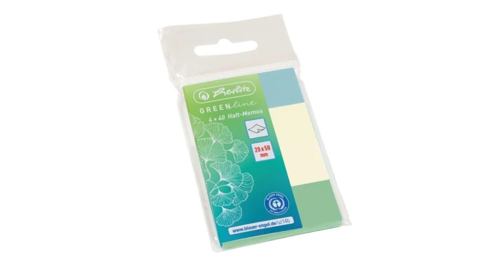 Samolepicí bloček GREENline - 20x50mm, 4x40 ks50033447 Tovární Cena