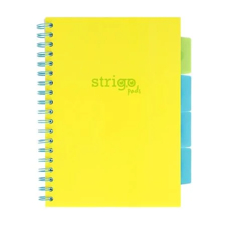 Blok Strigo B5/100l 80g NEON žlutý spirála s rozřaďovačem Kup Teď