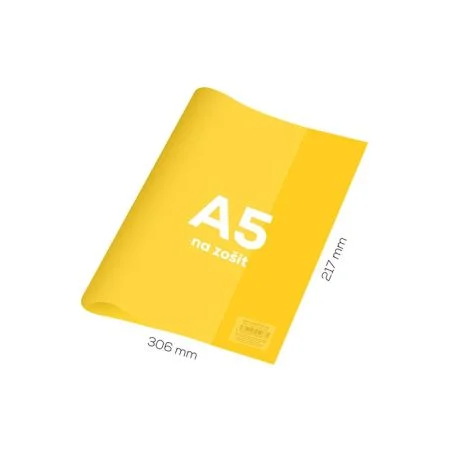 Expresní Doručení Obal na sešit A5 PVC 306x217 mm - průhledný/žlutý