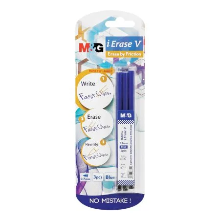 Náplň gumovací M&G iErase Frixion V 0,7 mm /3 ks - modrá Poslední Šance