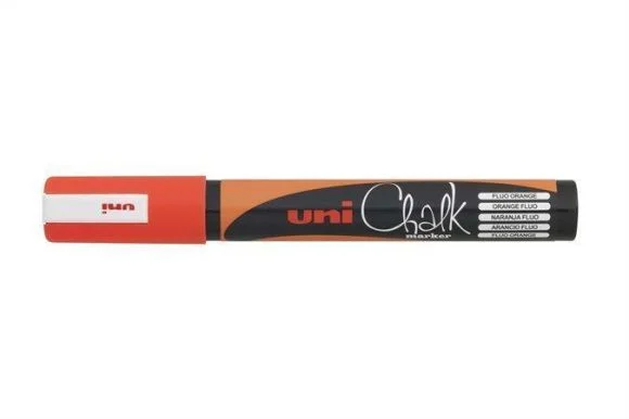 Novinka Křídový popisovač PWE-5M, fluorescenční oranžová, 1,8-2,5mm, UNI