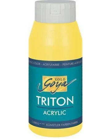 Novinka Akrylová barva TRITON SOLO GOYA, světle žlutá, 750 ml, KREUL