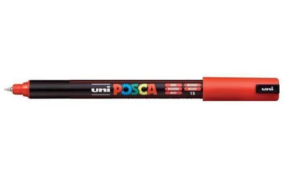 Expresní Doručení Akrylový popisovač Posca PC-1MR, červená, 0,7 mm, UNI 2UPC1MRP