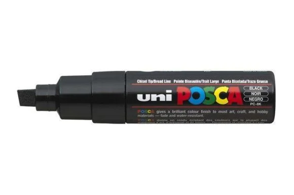 Akrylový popisovač Posca PC-8K, černá, 8 mm, UNI Novinka