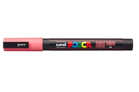 Akrylový popisovač Posca PC-5M, korálová, 1,8-2,5 mm, UNI Tovární Cena
