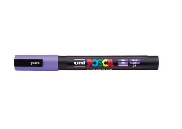 Víkendová Akce Akrylový popisovač Posca PC-3M, světle fialová, 0,9-1,3 mm, UNI 2UPC3MHALVANYLILA