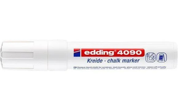 Výhodná Nabídka Křídový popisovač 4090, bílá, 4-15mm, klínový hrot, EDDING