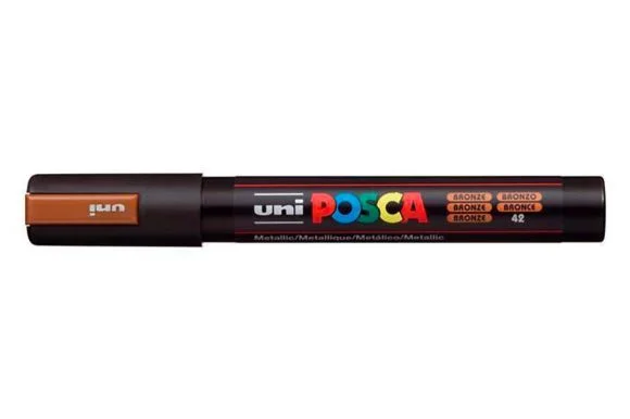 Horká Nabídka Akrylový popisovač Posca PC-5M, bronzová, 1,8-2,5 mm, UNI 2UPC5MBRONZ
