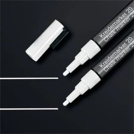 Finální Výprodej Křídový popisovač, bílá, 1-2 mm, kuželový hrot, tekutý, SIGEL BA178 ,balení 2 ks